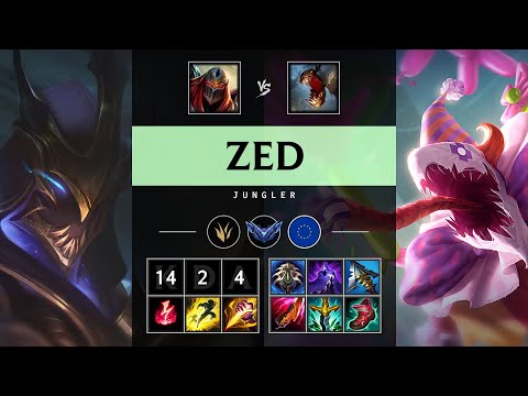 Zed Jungle vs Fiddlesticks: Legendary - EUW Diamond Patch 14.24