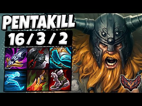 Olaf TOP vs Rengar [ OTP ] Lol Korea Grandmaster Patch 13.3 ✅