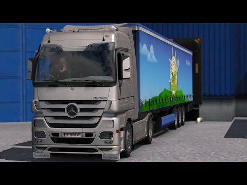 ETS 2 1.24 ProMods 2.03 Mercedes Benz Actros MP3 reworked Hamburg - Stargard