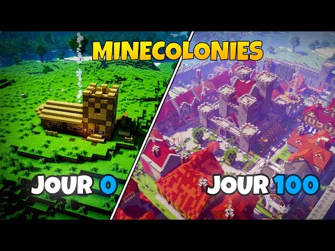 J'ai passé 100 jours à bâtir mon empire sur minecraft (Mod Minecolonies)
