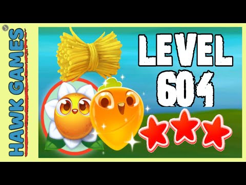 Farm Heroes Super Saga Level 604 Hard - 3 Stars Walkthrough, No Boosters