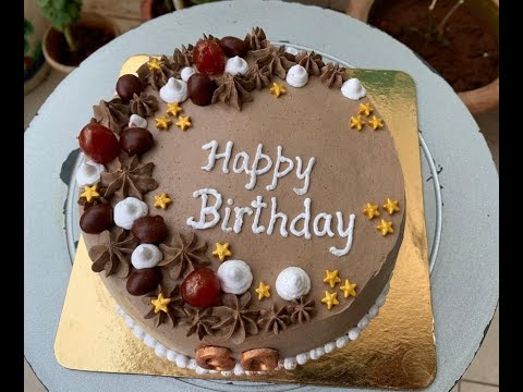 Simple Chocolate Cake Decoration for beginners l Chandni Jain l CJ Bakes - you name it we bake it