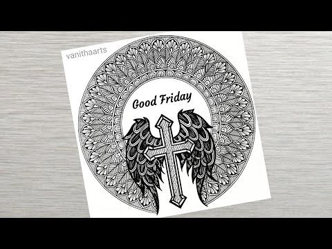 Good Friday Mandala Art How to Draw Mandala for Beginners goodfriday jesuschrist vanithaarts