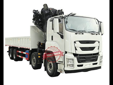 12Wheels 8x4 Heavy Duty ISUZU GIGA VC66 Truck Mounted XCMG GSQZ430 Folded Boom Crane 21.5T Lifting