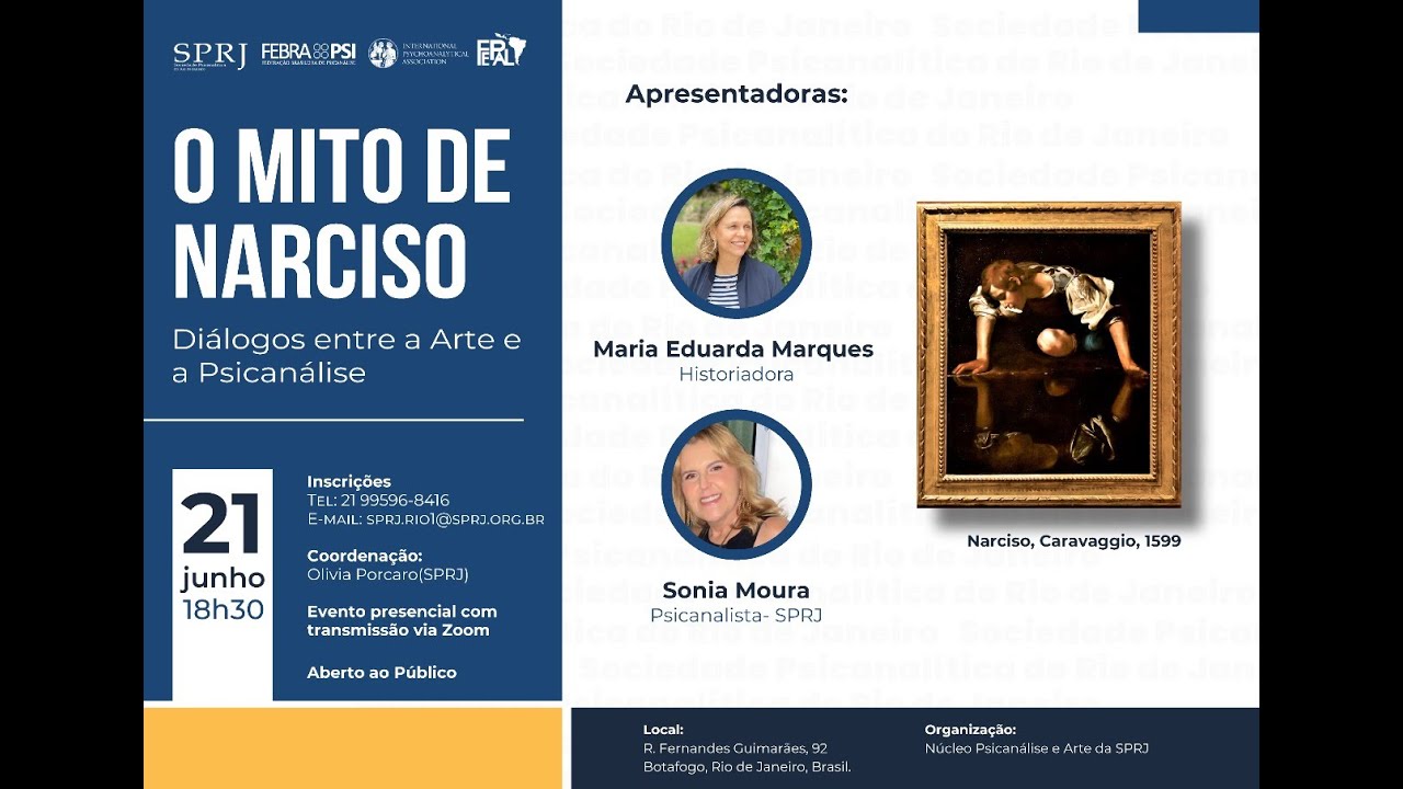 O Mito de Narciso - Diálogos entre a Arte e a Psicanálise - 21/06/2024
