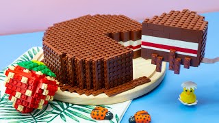 Lego Chocolate Cake - Lego In Real Life 20 / Stop Motion Cooking & ASMR