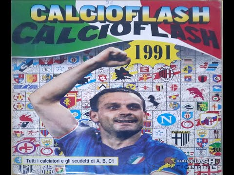 Euroflash COMPLETE Calcioflash 1991 sticker album review.(Italian League)