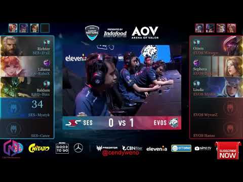 EVOS vs SES (Game 2) - ESL Clash of Nations - Arena of Valor Day 1