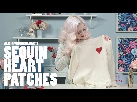 DIY Sequin Heart Patches | ALB in Wonderland