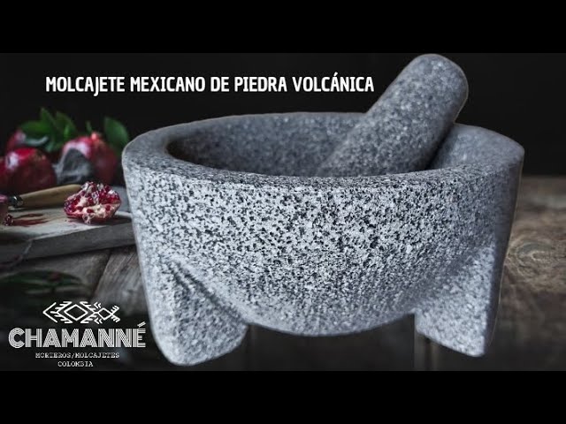 Vídeo relacionado con Chef Tacos Mortero Cocina De Granito, Mortero Piedra, 13 Cm, Molcajete Piedra Volcanica, Resistente, 1,3 Tazas De Capacidad, Gris