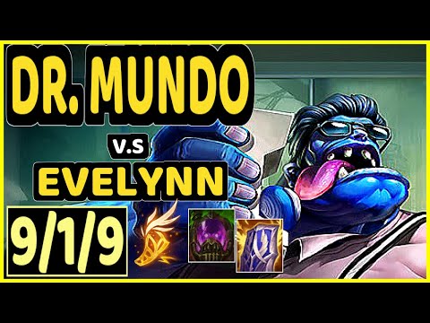 CINKROF (DR. MUNDO) vs EVELYNN - 9/1/9 KDA JUNGLE GAMEPLAY - EUW Ranked MASTER