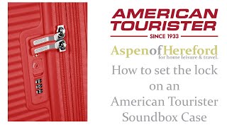 How to Set the Lock on an American Tourister Soundbox Suitcase