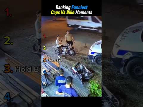 Ranking Funniest Cops vs Bike Moments  #shorts
