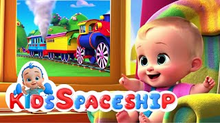 Wheel on the train go round and round - baby train | Kids Spaceship | Nursery Rhymes & Poem Song