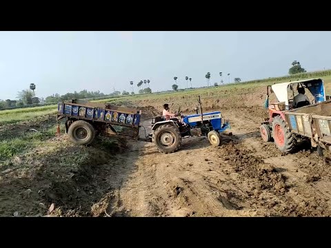 Swaraj 843 XM vs Mahindra Yuvo and JCB |Tractor videos| Tractor stunts #trending #viralvideo