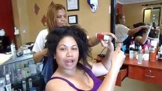 Dominican Blowout on Natural Hair 5/17/14