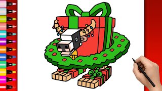 How to Draw Present La Vacca - Steal a Brainrot ROBLOX