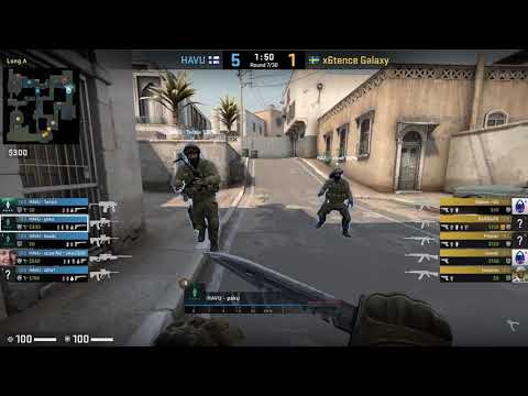 ESports - CS:GO, x6tence Galaxy vs HAVU, LOOT.BET Season 1 (18th of February 2019), Dust2 - Map 2