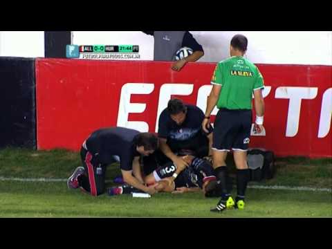 Lesión de Arano. All Boys 0 - Huracán 0. Fecha 21. Primera B Nacional 2014. FPT