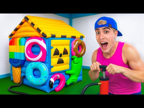 THE BEST INFLATABLE BUNKER WINS !!