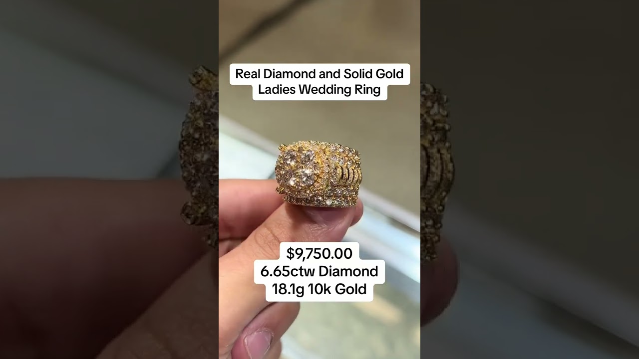 Real Diamond & Solid Gold Ladies Wedding Ring by Ijaz Jewelers