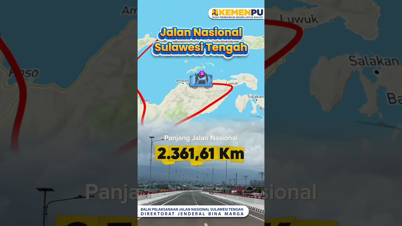 Total Panjang Jalan Nasional Sulawesi Tengah