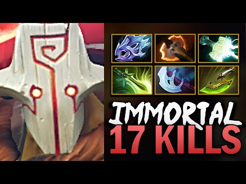 Juggernaut Gameplay with Moon Shard and 17 Kills - Dota 7.40
