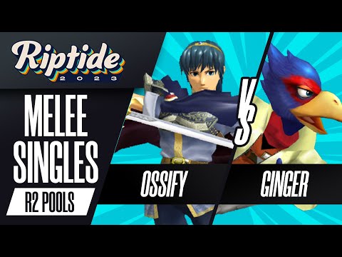 Ossify (Marth) vs Ginger  (Falco) - Melee Singles Round 2 Pools - Riptide 2023