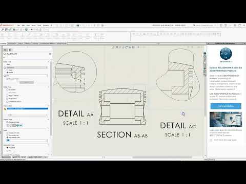 SolidWorks: Drawings Derived Views - Detail View