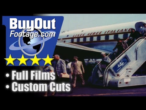 1950s Alitalia (Linee Aeree Italiane) New York Stock Video Archive
