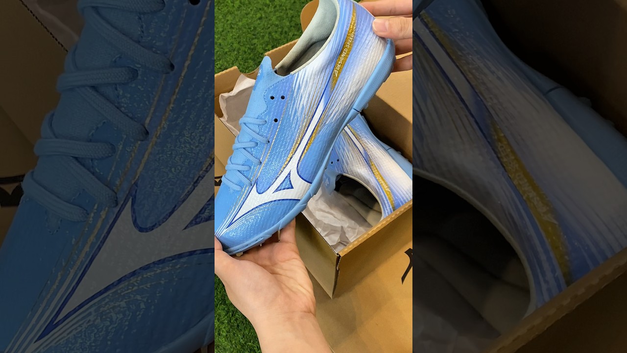 Giày bóng đá cỏ nhân tạo Mizuno Alpha III Pro AS TF Unity Sky P1GD266425