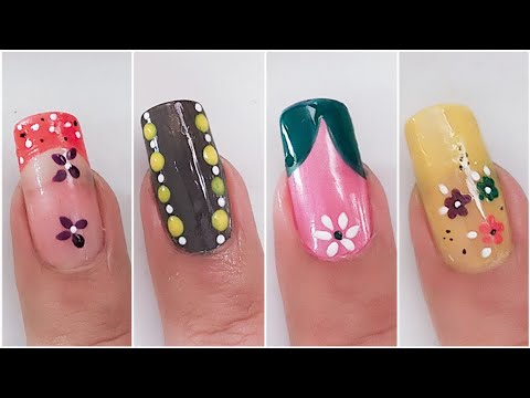Easy Trending Nail Art designs ❤️ Diseños de uñas para Cortas 🥀💅 New Nail Art designs