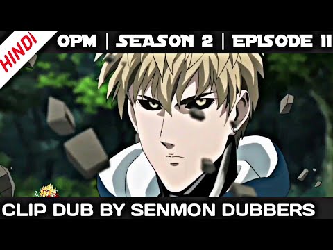 Genos Vs Garou | Hindi Dub | full video link in description | Opm Season 2 Ep 11 clip