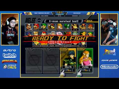 CEO Dreamland Melee - RNG | Swedish Delight (Sheik) vs Smashg0d (Marth) - Top 48