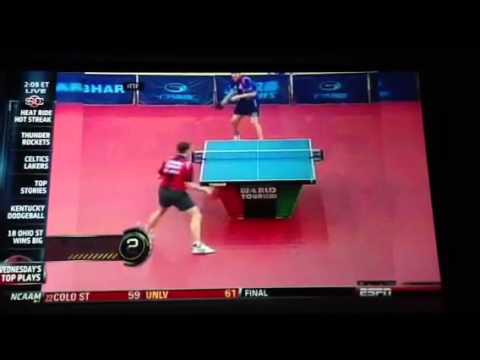 Amazing ping pong shot