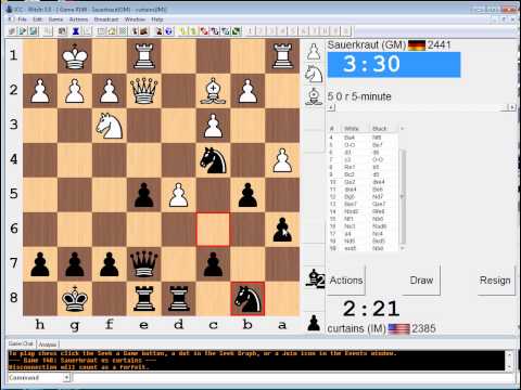 5 minute chess #111: GM Slavko Cicak vs IM Greg Shahade - Ruy Lopez