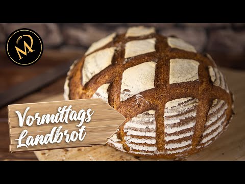 Vormittags-Landbrot, Brot in einem halben Tag I einfach Brot selber backen!
