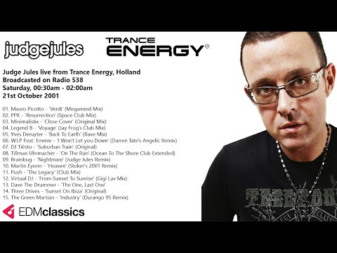 Judge Jules - Live from Trance Energy, Holland - 21 Oct 2001