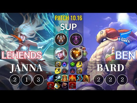 HLE Lehends Janna vs AF Ben Bard Sup - KR Patch 10.16