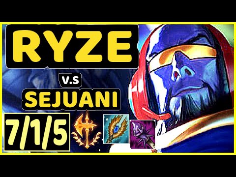 JIIZUKE (RYZE) vs SEJUANI - 7/1/5 KDA MID CHALLENGER GAMEPLAY - EUW