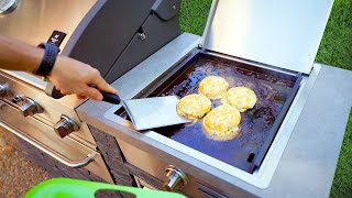 Sam’s Club Members Mark Grill BBQ Island with Rotisserie Chicken and Brisket Burger Recipe
