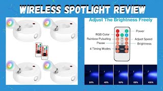Wireless LED Spotlight Review| Olafus Battery Operated Indoor Spotlight