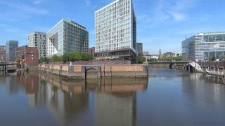 preview picture of video 'Hamburg, Oberhafen, Ericusspitze, Ericusgraben, Spiegelgebäude - Full HD (1080p) Videobild'