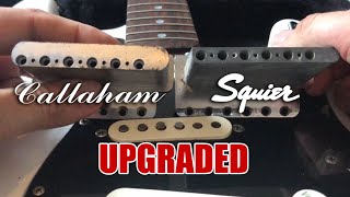 Video thumbnail for Callaham Vintage S bridge on a Squier Stratocaster by Donovan Banks