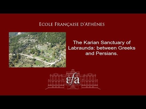 EFA Conférence: The Karian Sanctuary of Labraunda. 10 Avril 2014