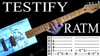 RATM Testify Guitar Lesson / Guitar Tabs / Tutorial / Chords / Cover - Rage Against The Machine