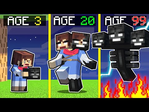 Surviving 99 Years As The WITHER In Minecraft!