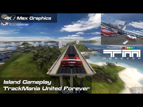 TrackMania United Forever: Island | Game Playthrough | Max Graphics | ReShade