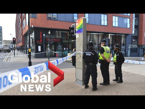 1 dead, 7 injured following stabbing in central England as police hunt for suspect