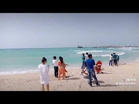 At Burjalarab  beach 💜💛💚💓